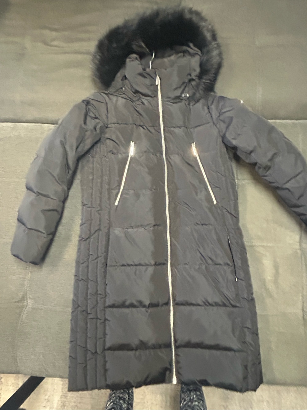 MICHAEL Michael Kors feather down Coat with faux fur trim